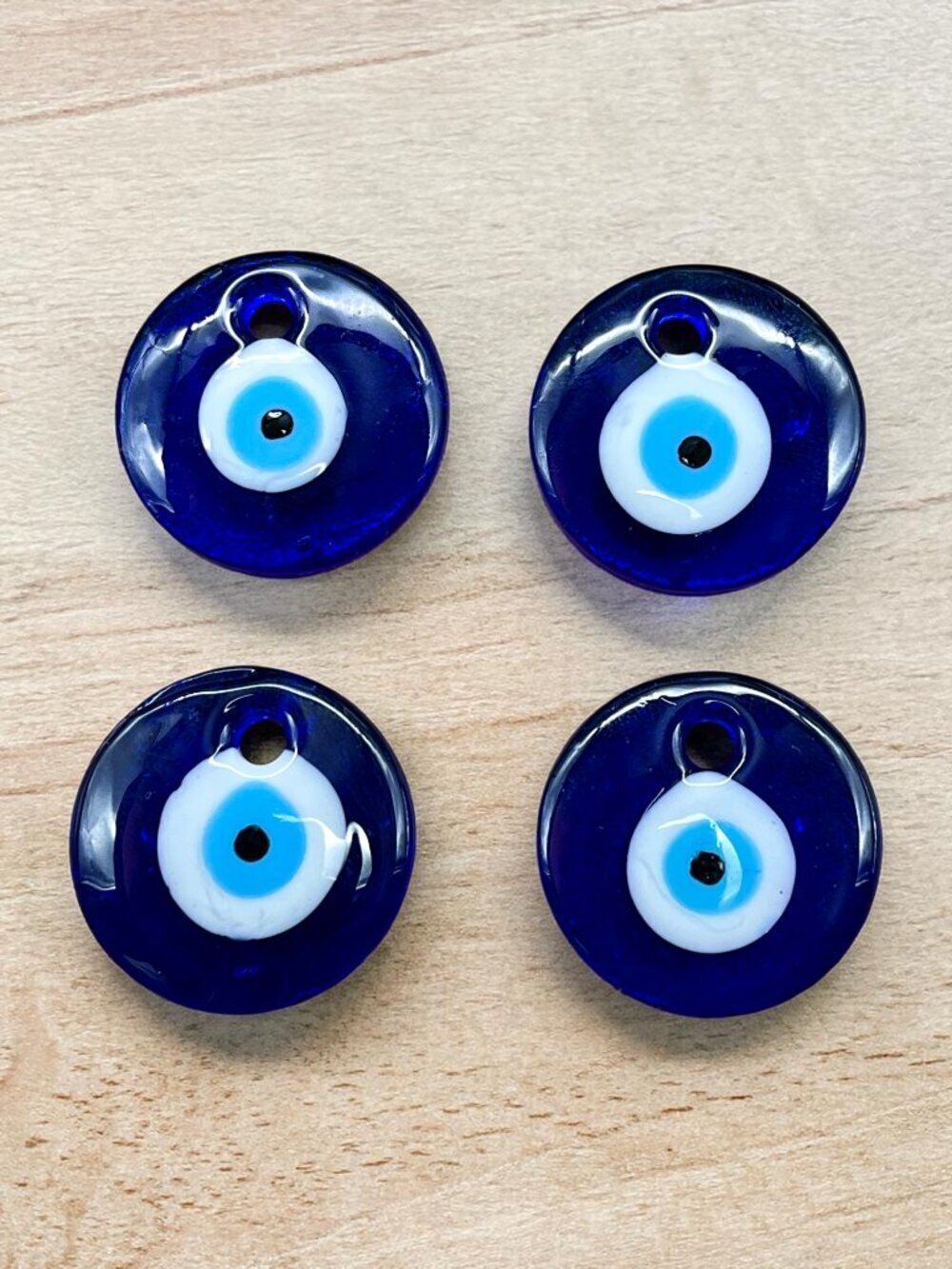 Blue Glass Evil Eye Protection Necklace | Handmade Pendant - Picture 7 of 7